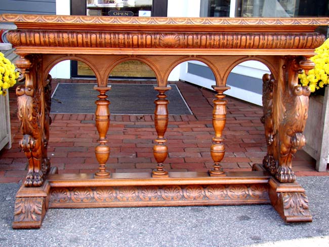 A Victorian Renaissance Style Walnut Center Table circa 1860-1870 — image 4